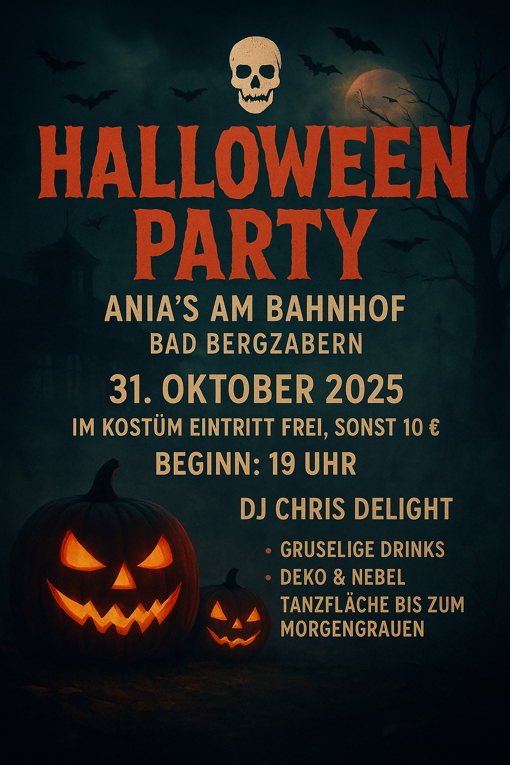 Halloween Party Bad Bergzabern – Tanzfläche mit DJ Chris Delight
